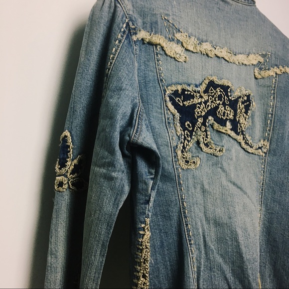 Embroidered Denim Country Jacket - Picture 9 of 9